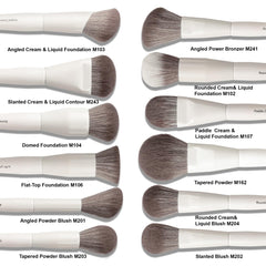 VYNESTRA powder brush delivers even product pickup for natural finish