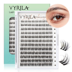 VYRILA Lash Clusters 0.05mm ultra-fine fibers for a natural, fluffy look.