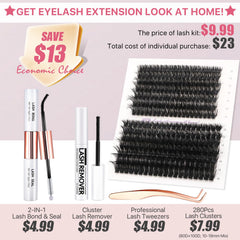 80D and 100D volume clusters for dramatic yet lightweight lashes.