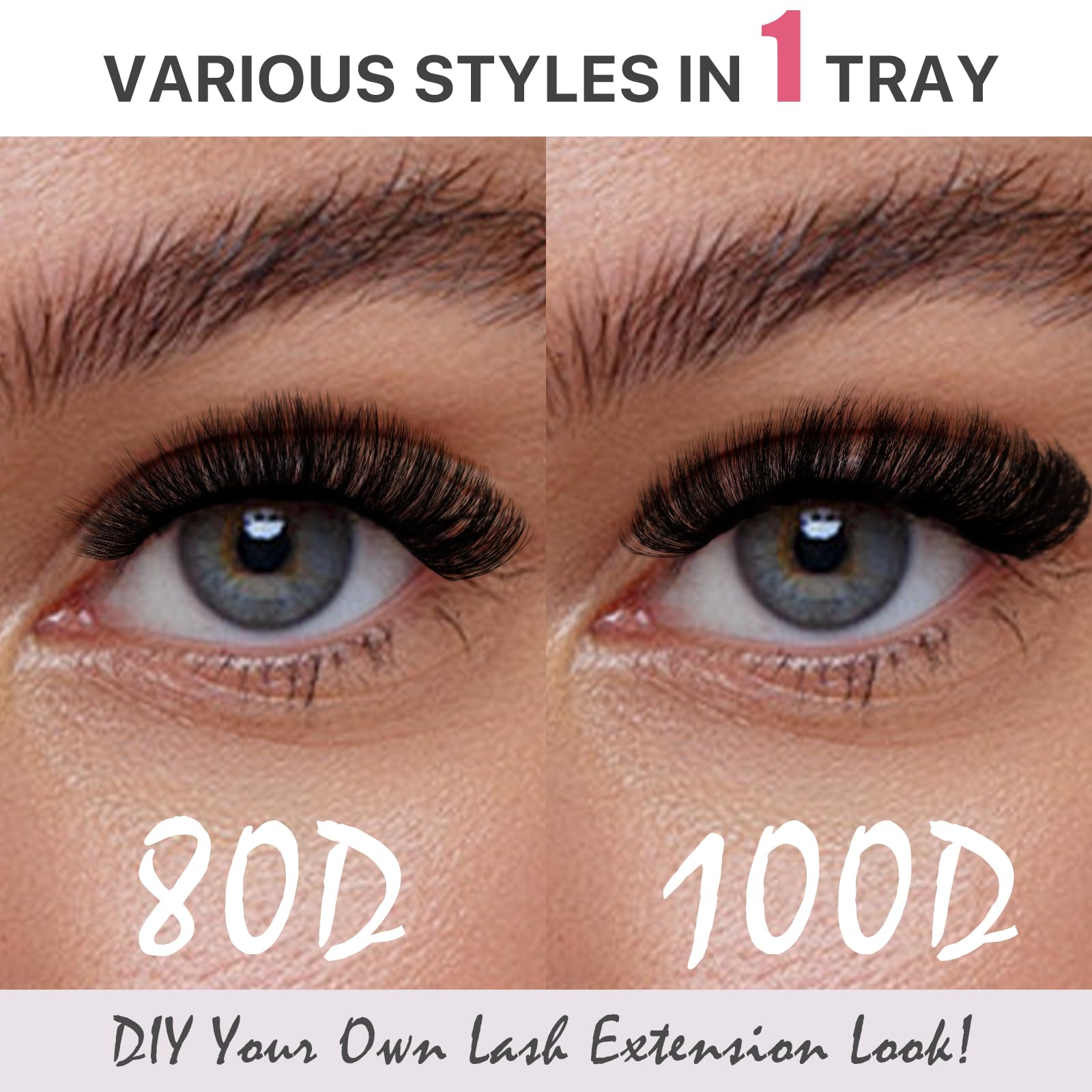 Cruelty-free tweezers for precise, comfortable cluster placement.
