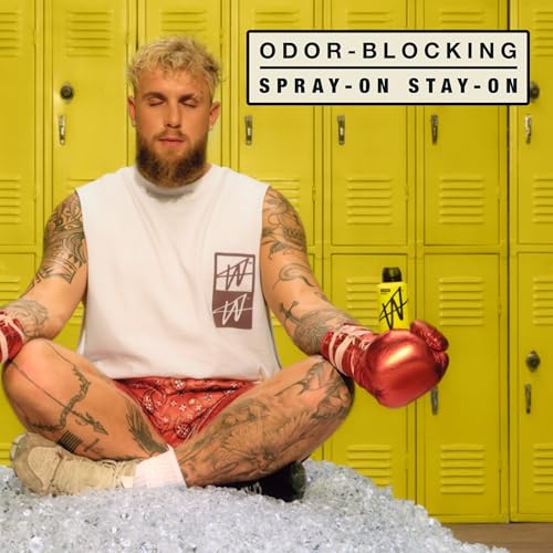 W Jake Paul Original Body Spray close-up shows non sticky, quick-dry application