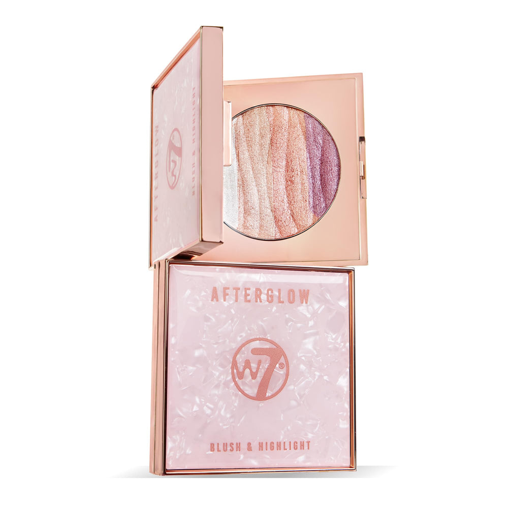W7 Afterglow caja elegante para viaje y retoques