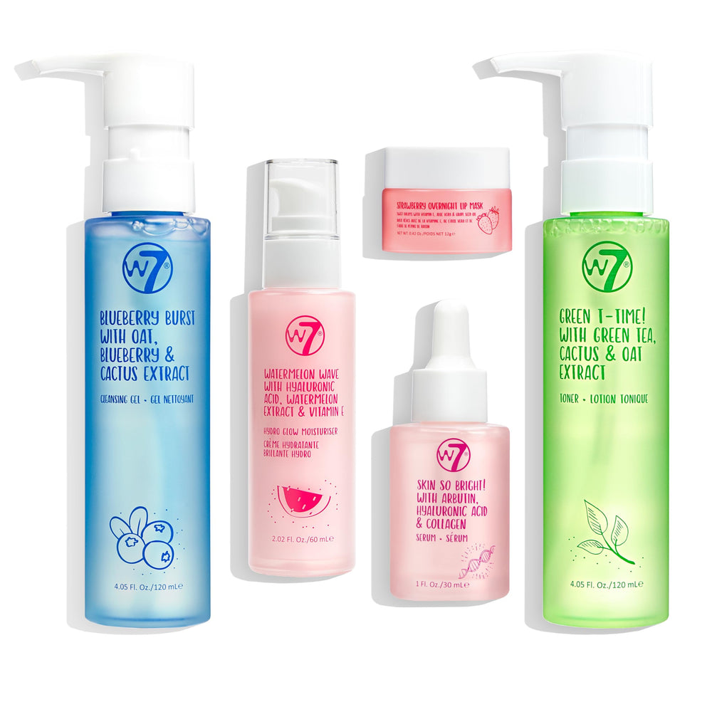 W7 Gel limpiador Blueberry Burst: limpieza suave e hidratación antioxidante diaria.