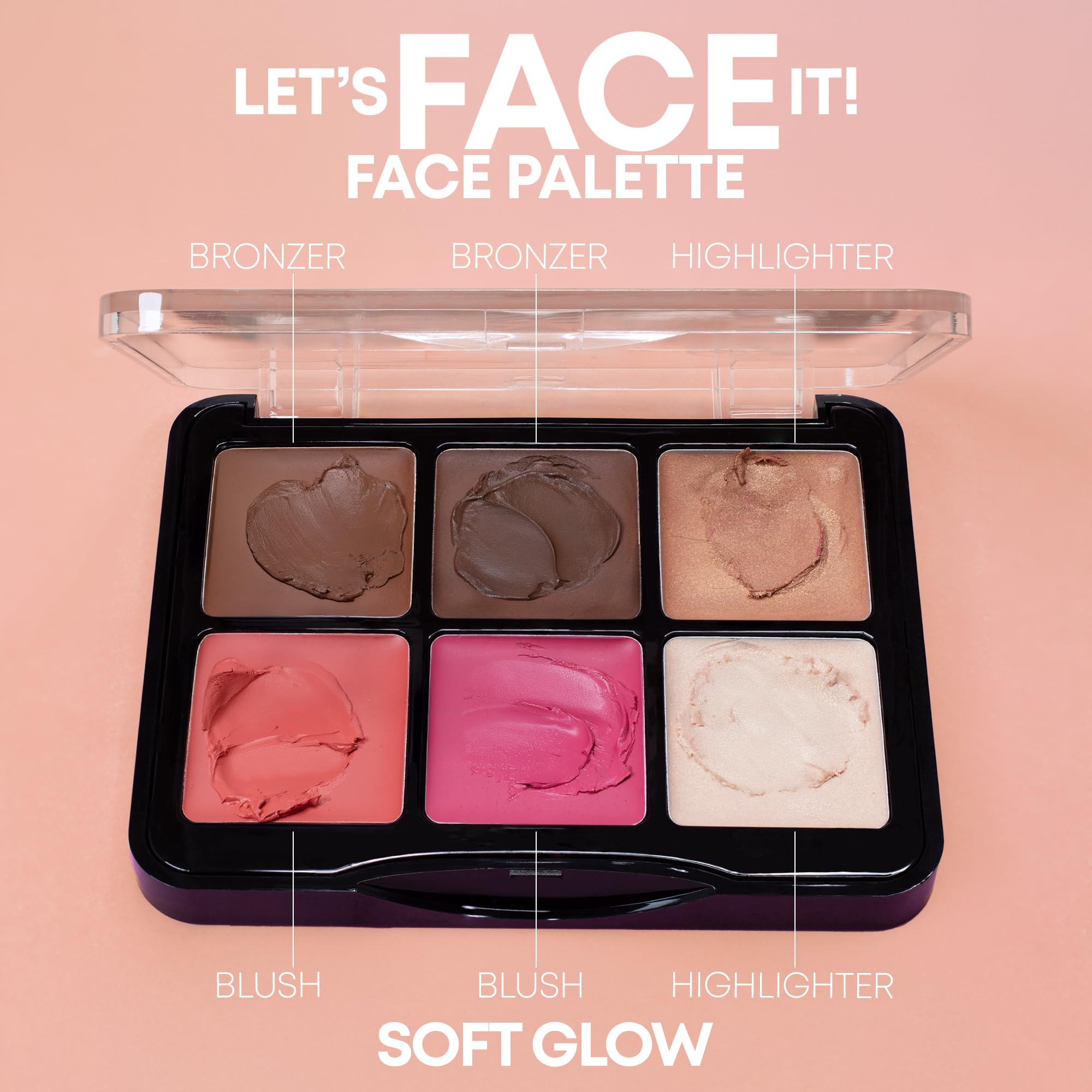 W7 Let’s Face It paleta bronceador tono medio para contorno natural