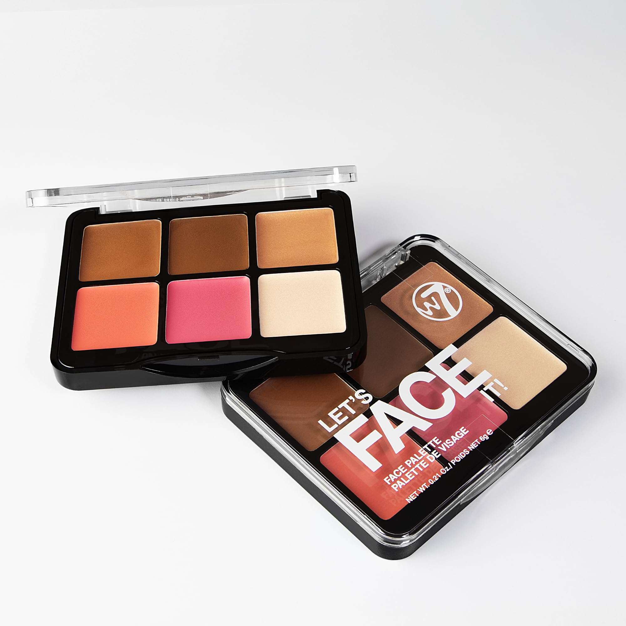 W7 Let’s Face It paleta iluminador resplandor suave para iluminar
