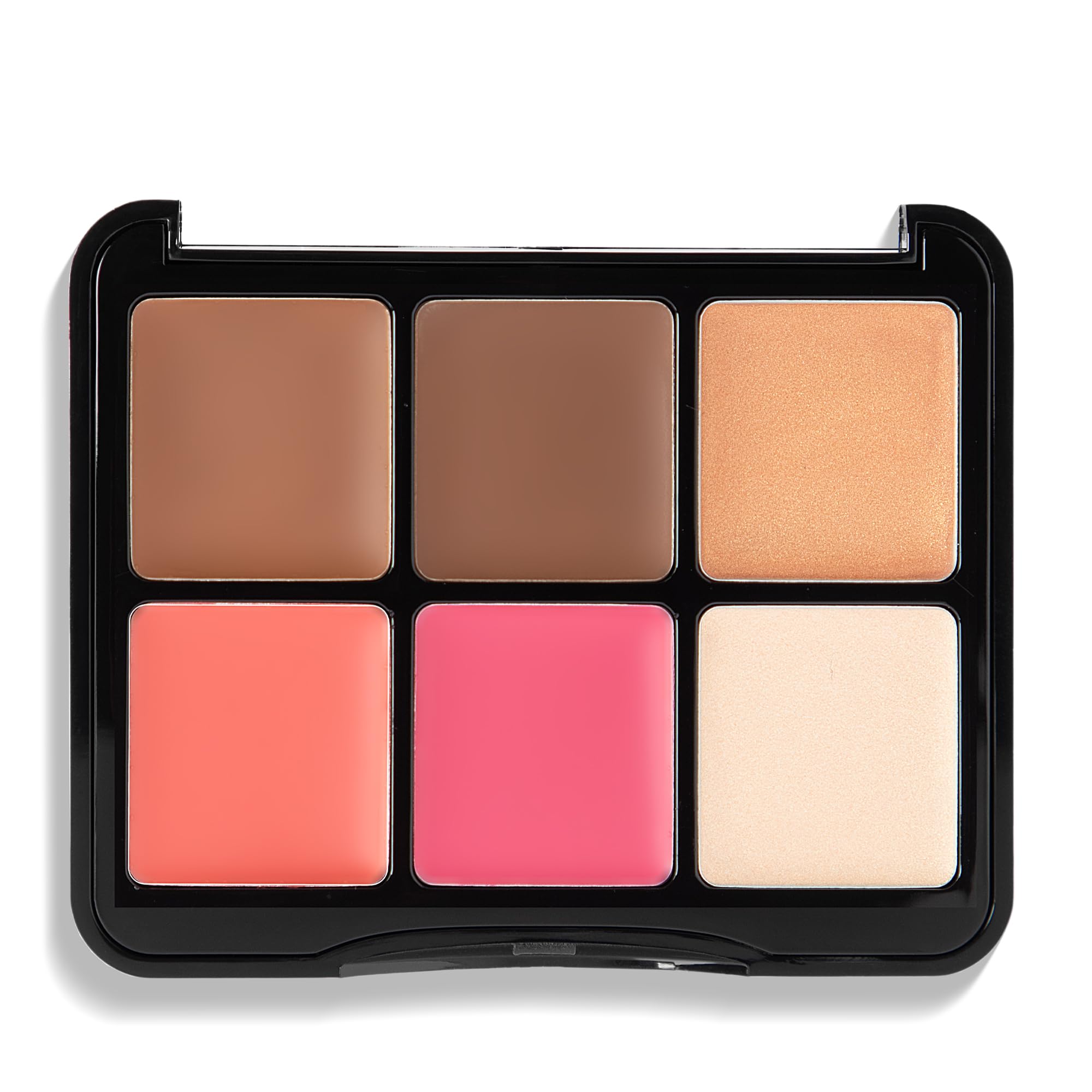 W7 Let’s Face It paleta rubor rosa suave para color diario