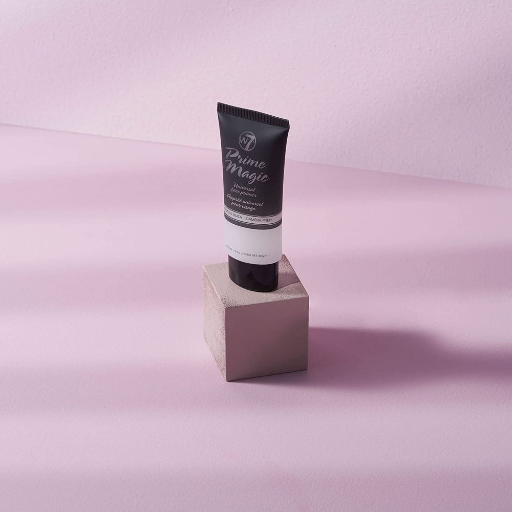 W7 Prime Magic Primer swatch on skin demonstrates a sheer, clear base.