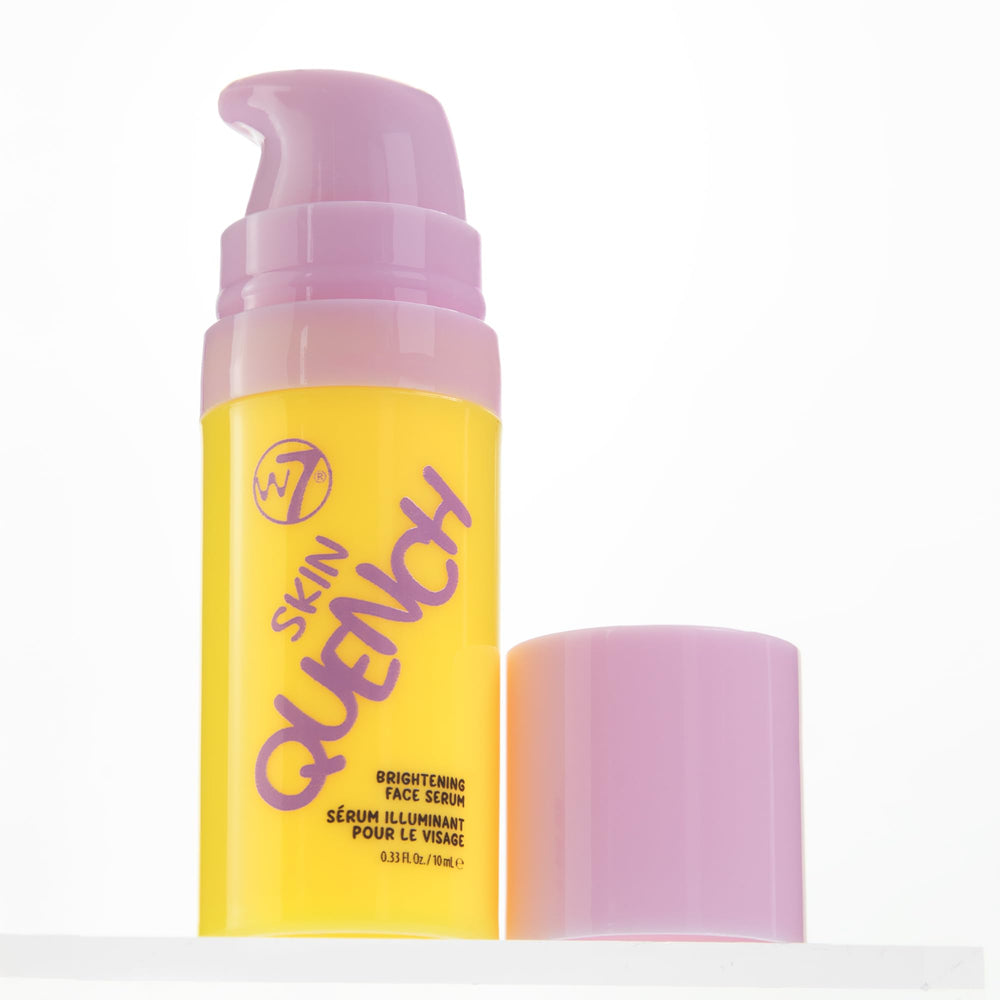W7 Skin Quench Cuties mini set compact collection on vanity ready for travel.