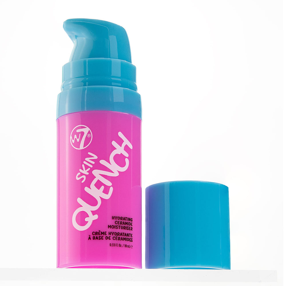W7 Skin Quench Cuties mini set ingredients highlight close-up showing hydrating formula.