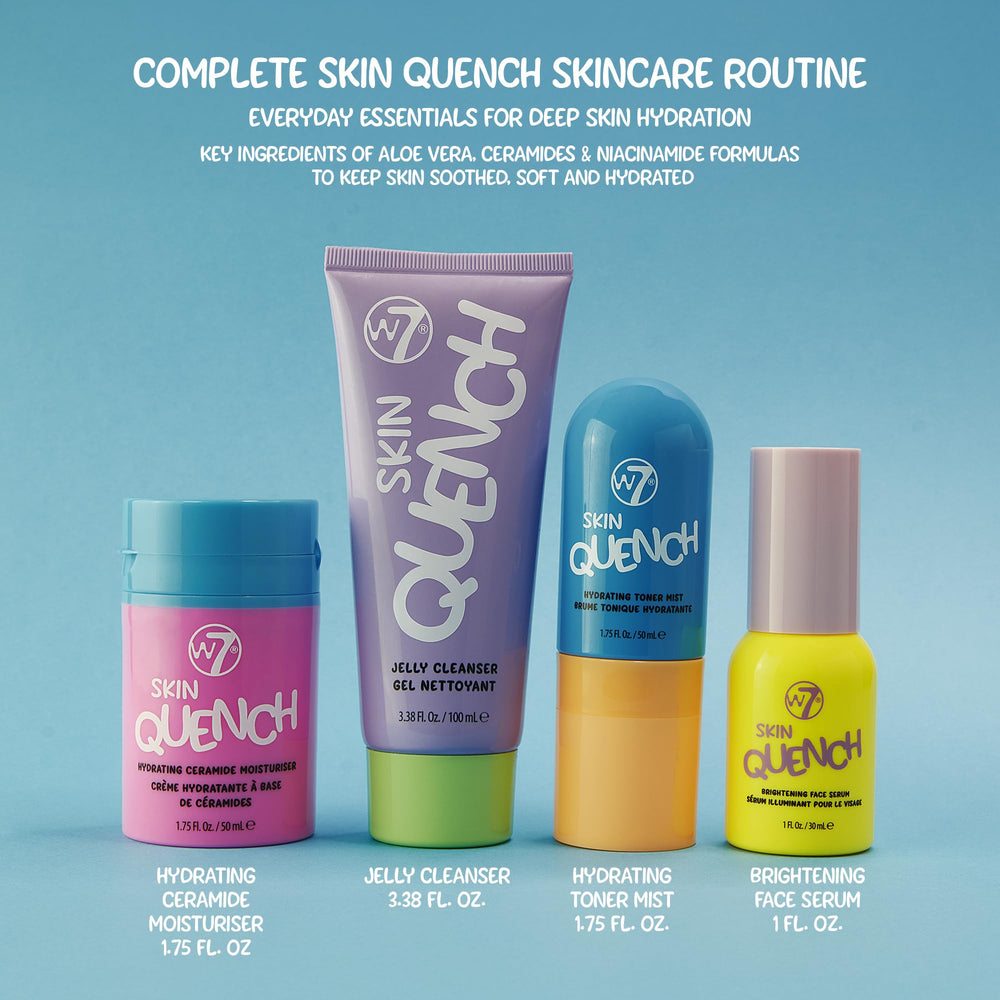 W7 Skin Quench toner bottle to prep skin and balance moisture.