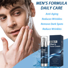 WAESKI crema facial hombres: colágeno y antioxidantes para firmeza y soporte.