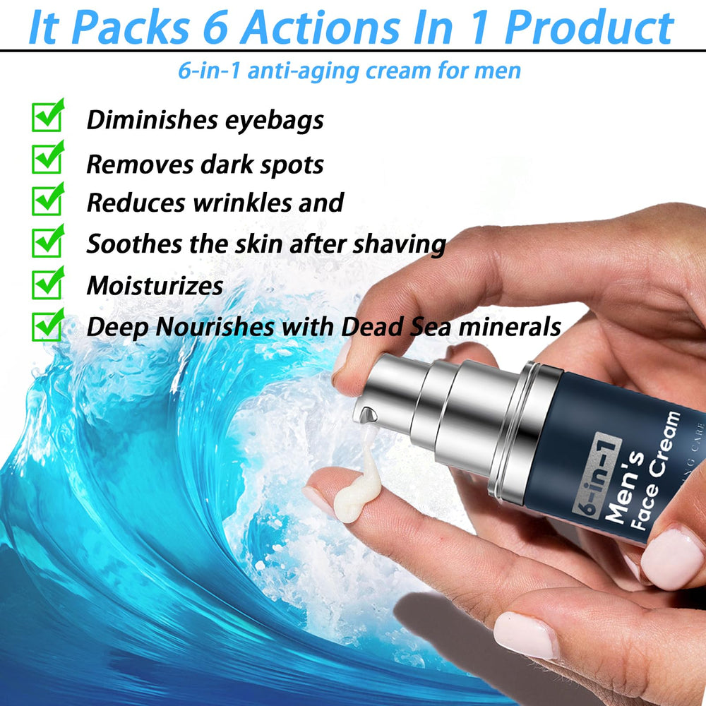 WAESKI crema facial hombres: hialuronico para hidratación y volumen visible.