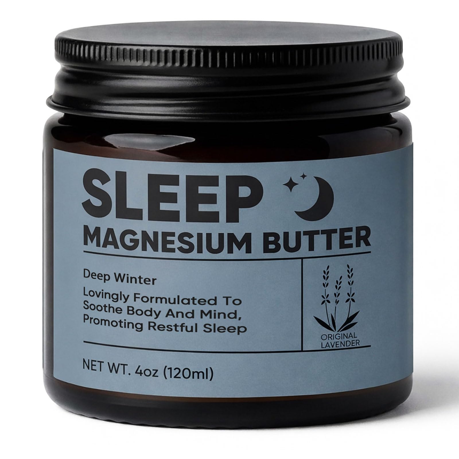 WAESKI Deep Winter Magnesium Butter bottle for nighttime use with calm scent.