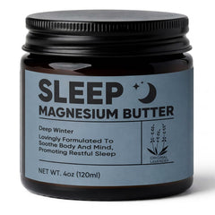 WAESKI Deep Winter Magnesium Butter bottle for nighttime use with calm scent.