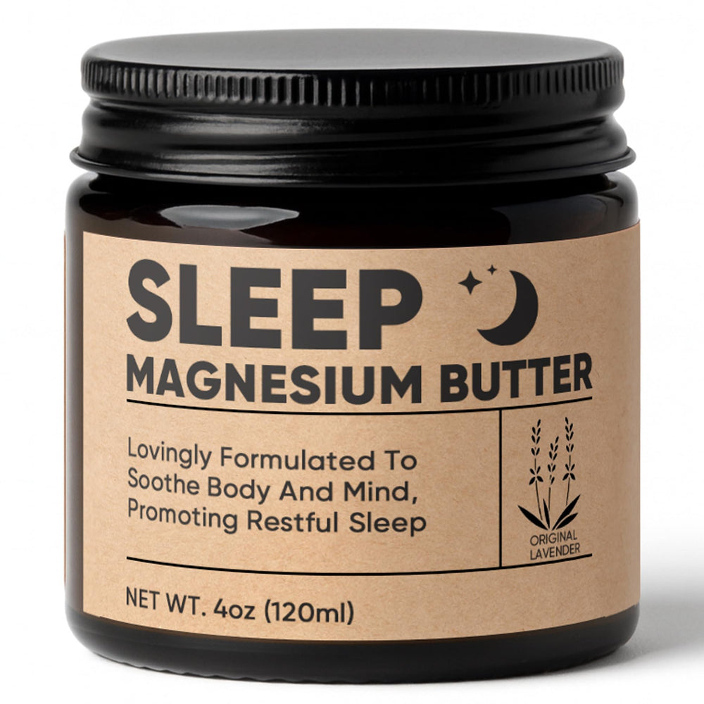 WAESKI magnesium butter sleep bottle promoting a calming nighttime routine