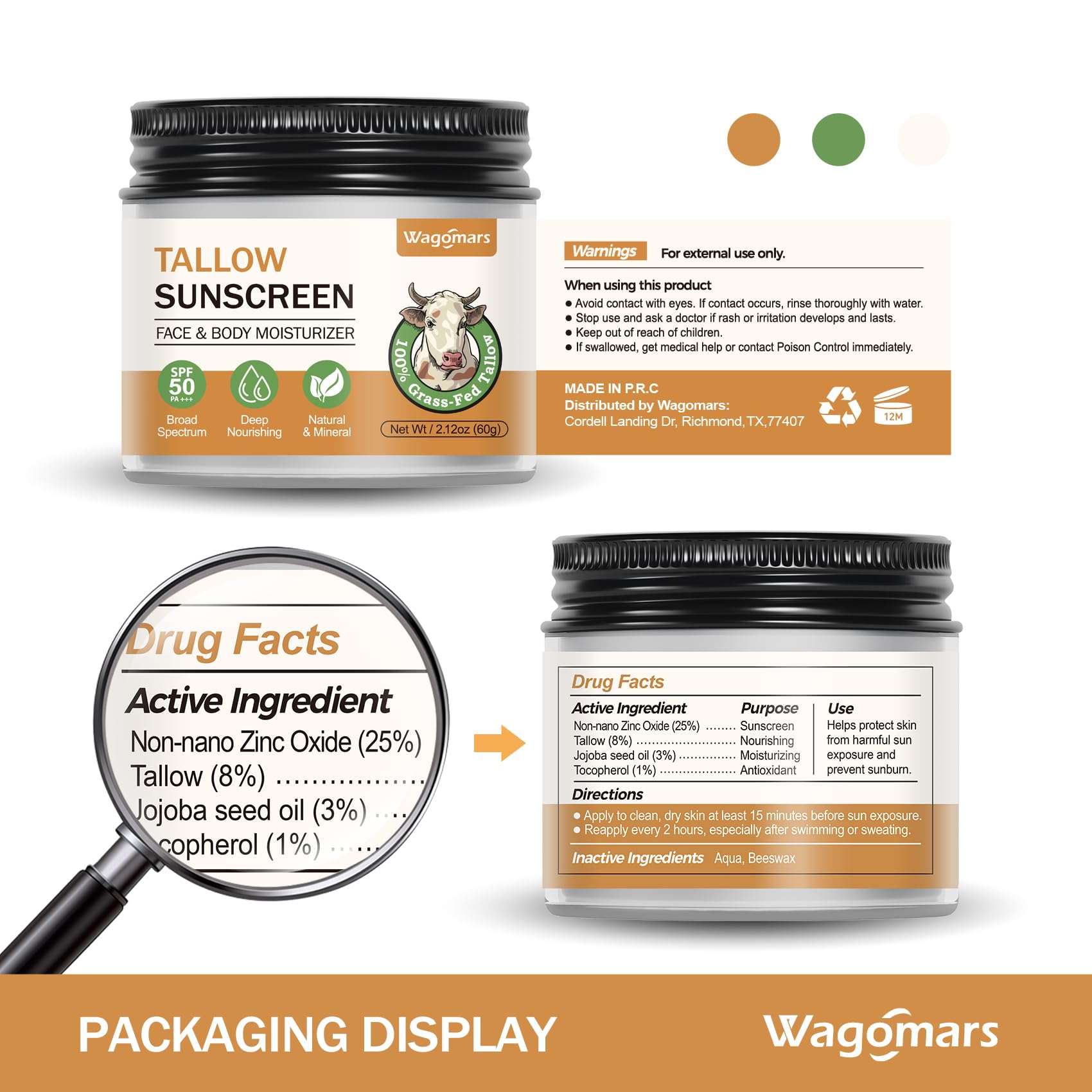 Wagomars ingredientes naturales no toxicos para la piel.