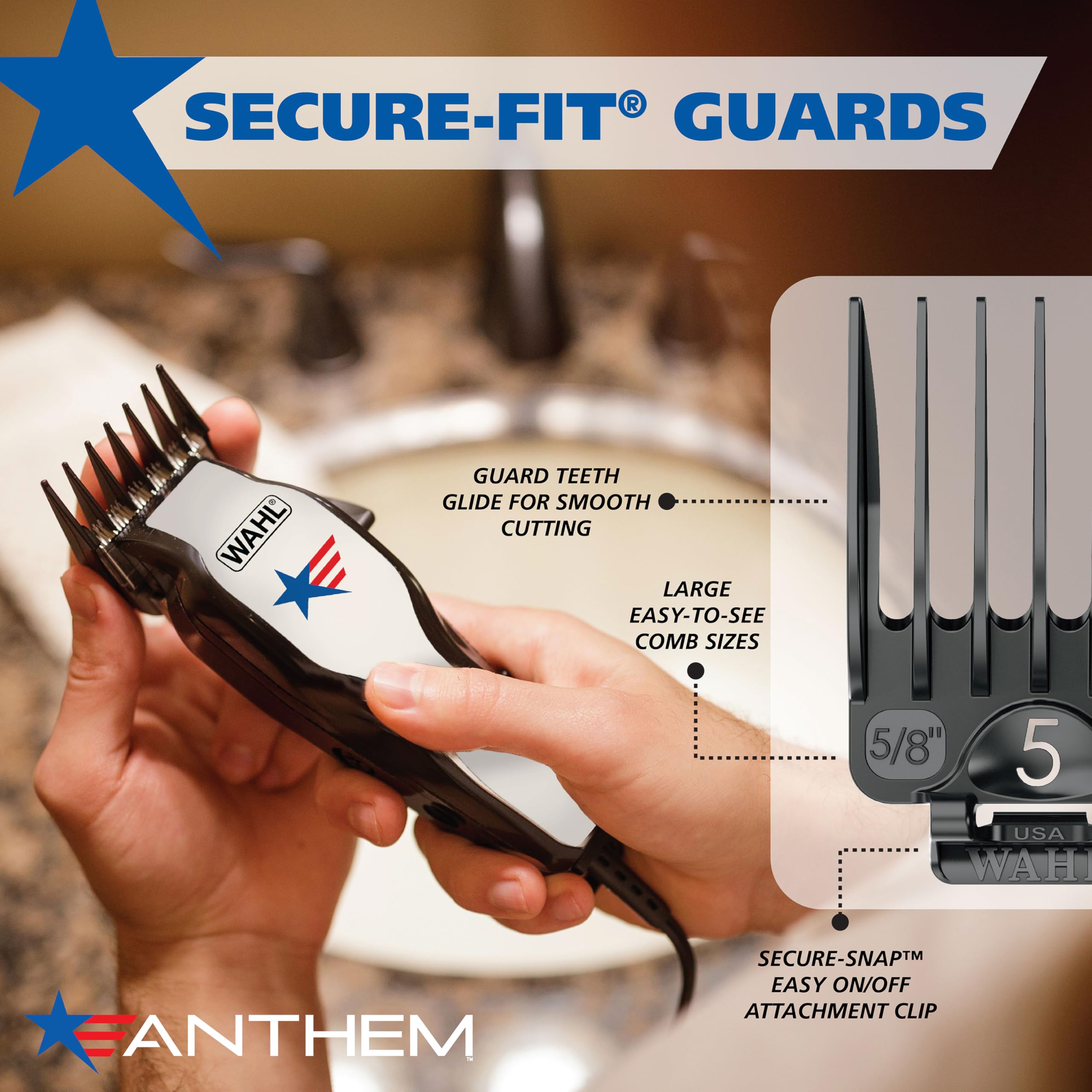 Durable build and high-carbon blades in the Wahl Anthem kit