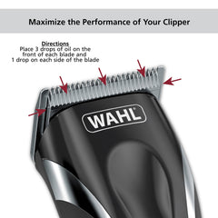 Wahl blade life-extension steps showing left, right, and middle drops