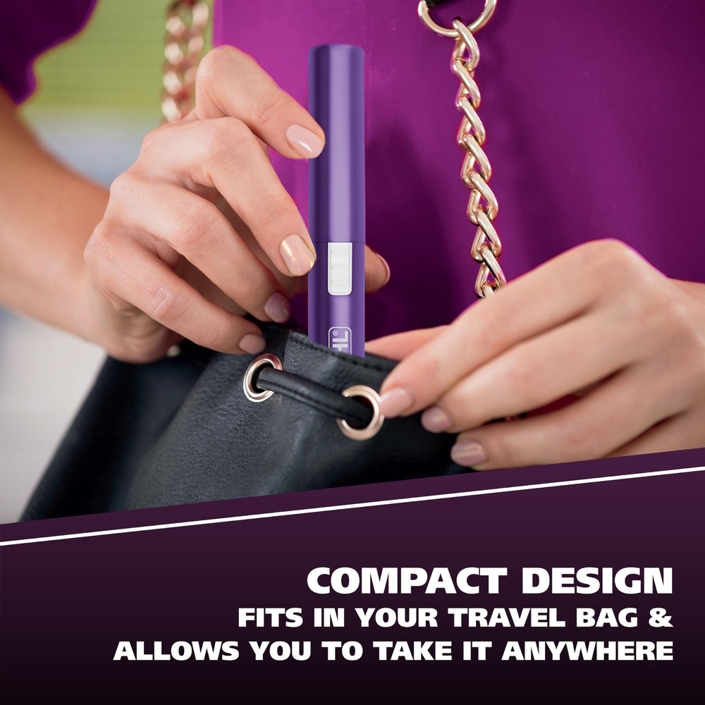 Wahl Clean and Confident purple finish trimmer, portable on-the-go grooming for touch-ups.