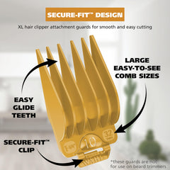 Wahl clipper guard attachment snapped onto the clipper for secure use.