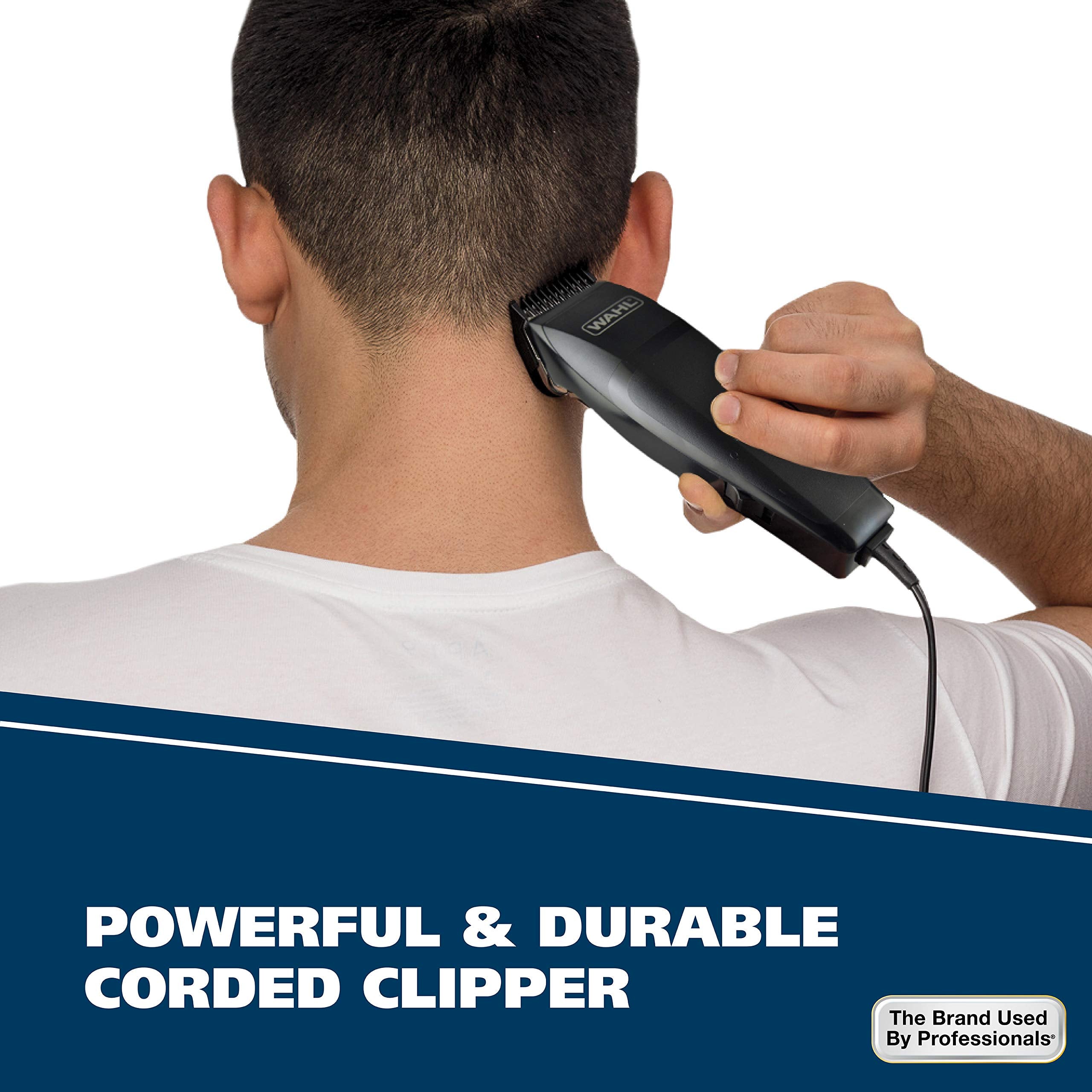 Fine tooth trimmer for close detailing around ears and neckline.