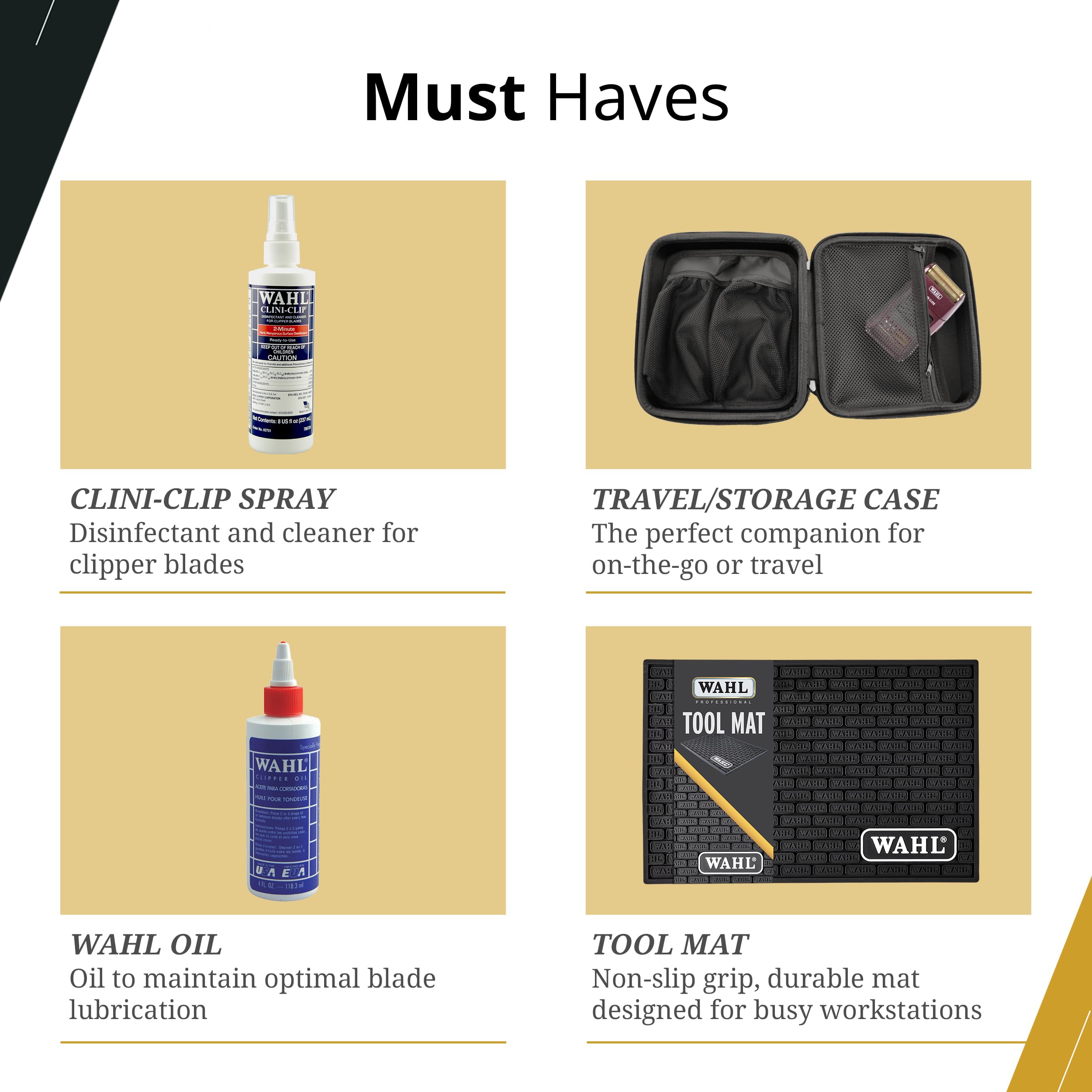 Wahl cordless barber combo battery indicator highlights long-lasting power.