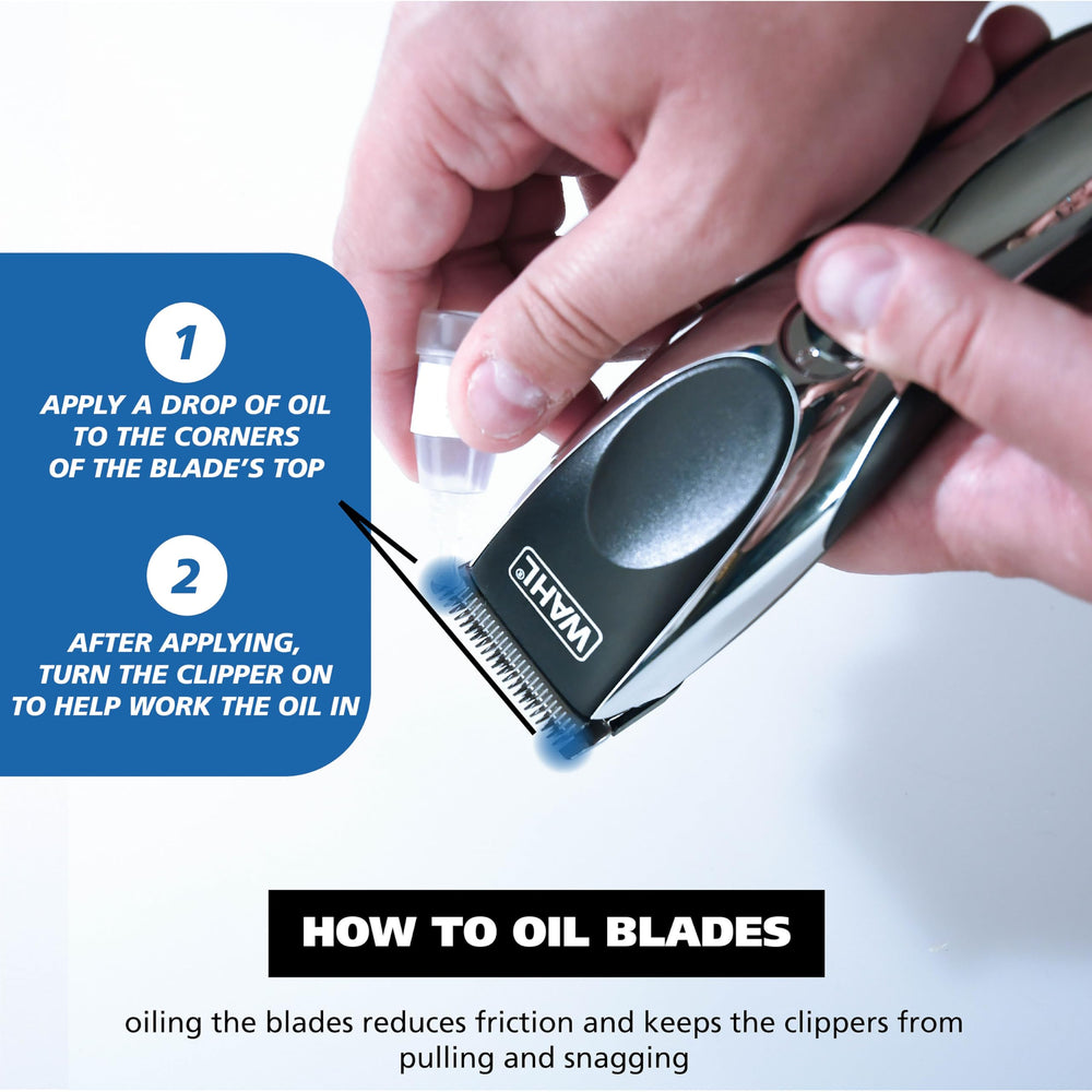 Wahl cordless chrome pro 79434 blade close-up durable steel