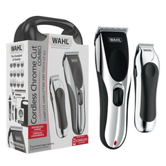 Wahl Cordless Chrome Pro hair clipper for versatile grooming, corded or cordless.