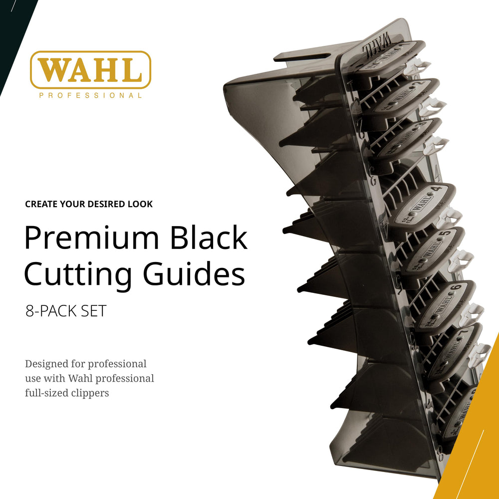 Secure-fit metal clips on Wahl cutting guides ensure reliable attachment