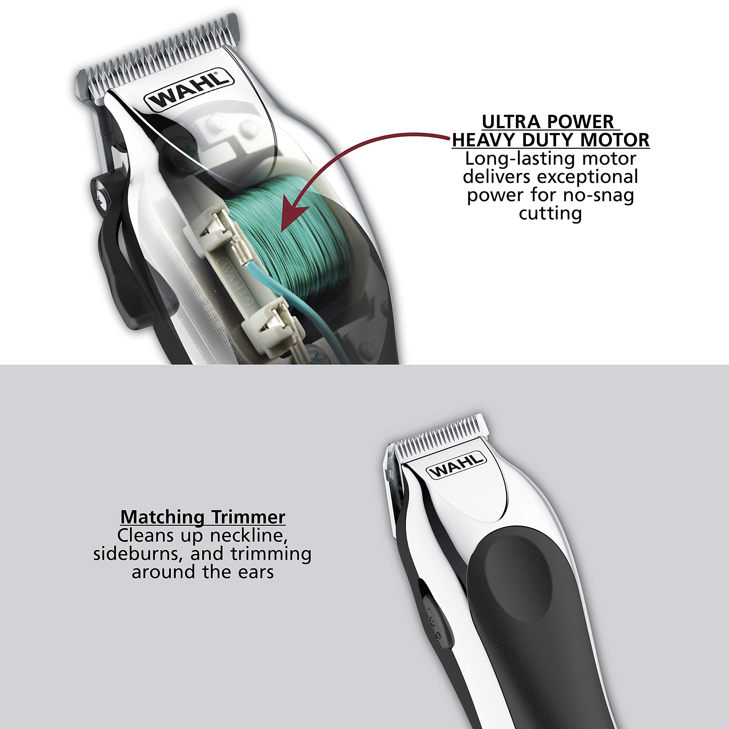 Wahl Deluxe Chrome Pro storage case keeps grooming tools organized.