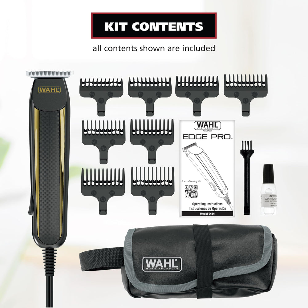 Wahl Edge Pro with 8 guide combs for versatile trims.