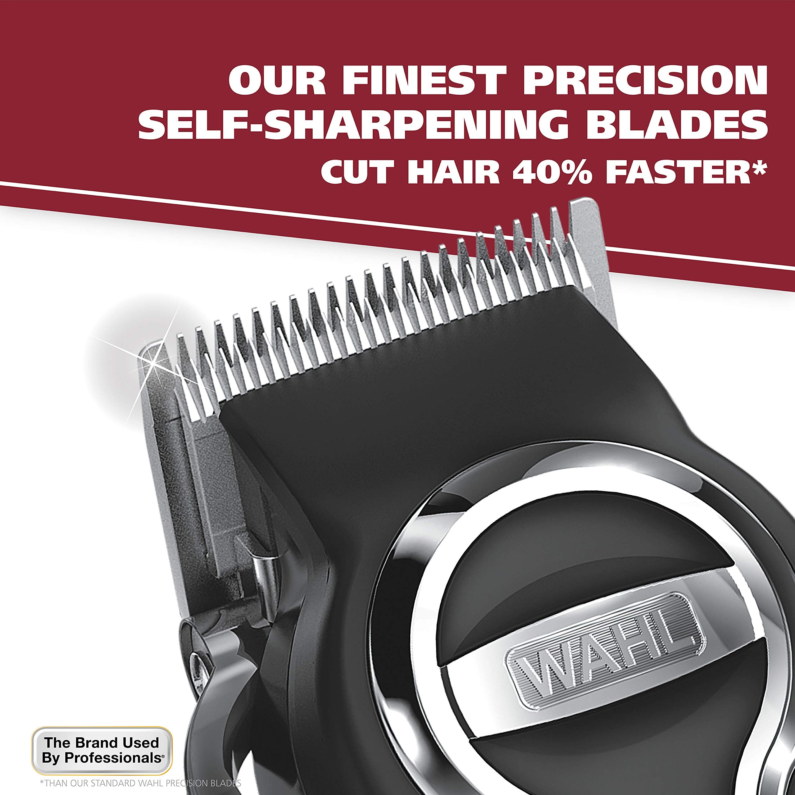 Wahl Elite Pro taper lever close-up for easy fades and blends.