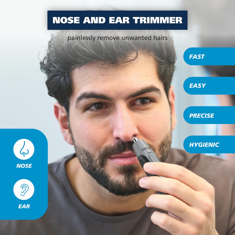 Wahl ergonomic no-slip grip for secure trimming on the go