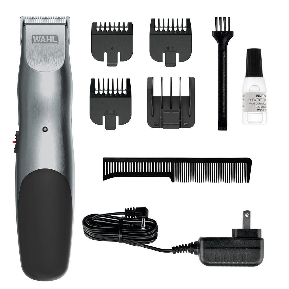 Wahl Groomsman beard trimmer front view with precision blades