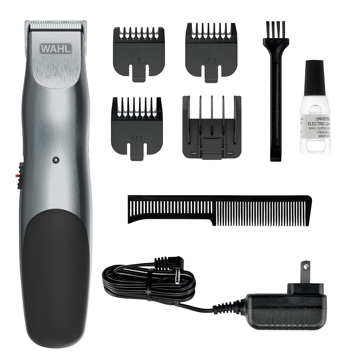 Wahl Groomsman beard trimmer front view with precision blades