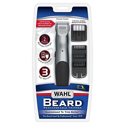Wahl Groomsman beard trimmer in use with guard