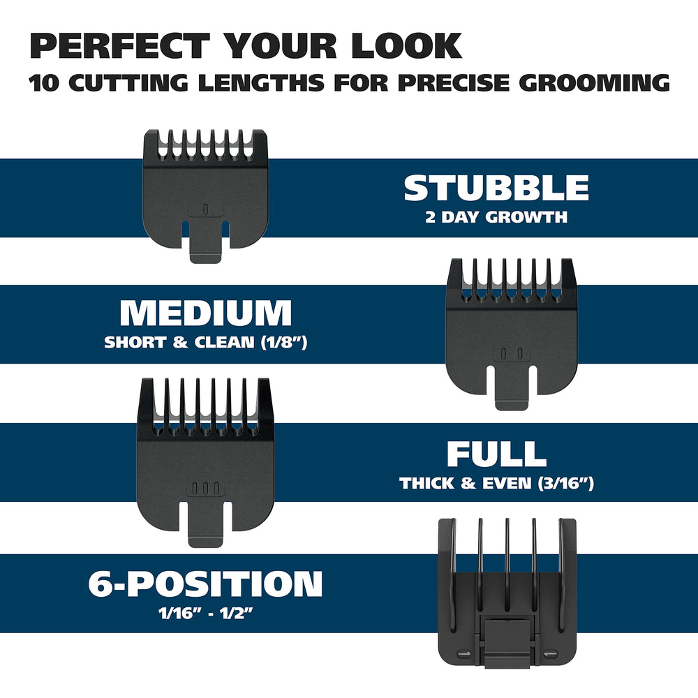 Wahl Groomsman stubble combs for precise short hair styling