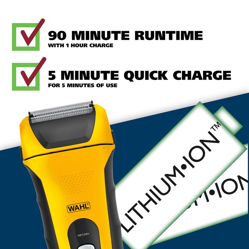 Wahl LifeProof lithium-ion battery delivers 90 minutes run time.