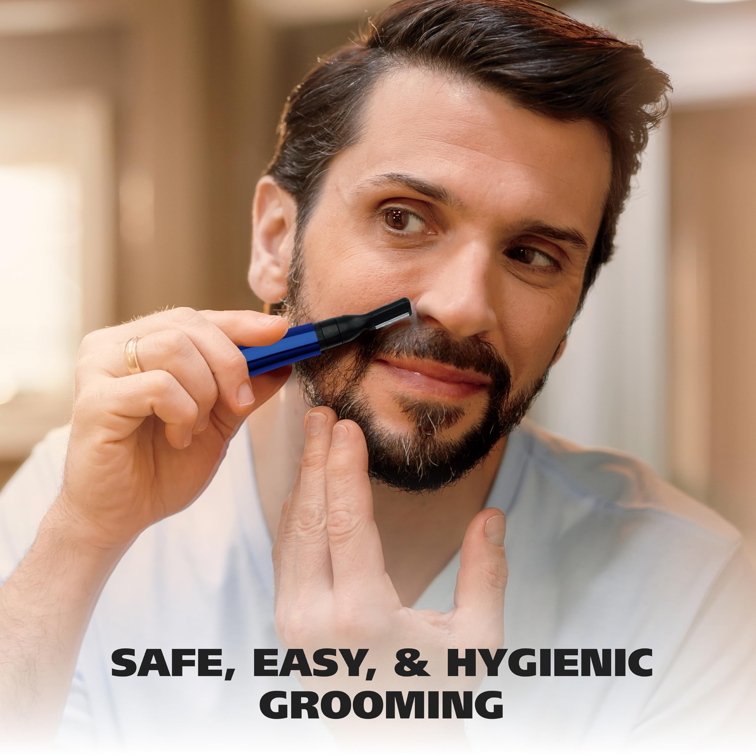 Wahl lithium 2in1 on-the-go design for travel-ready grooming.
