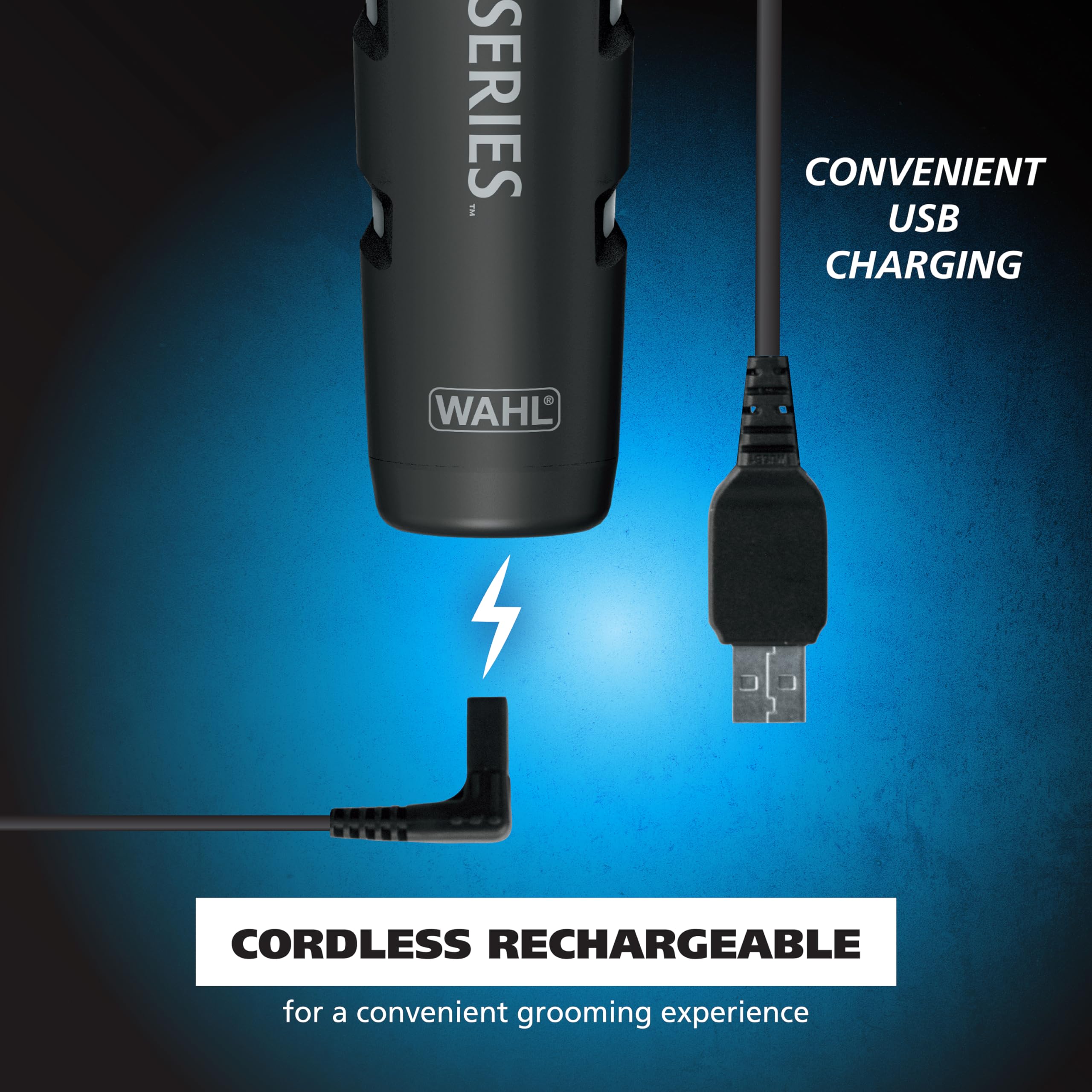 Wahl Lithium Ion 2.0 battery for extended runtime.