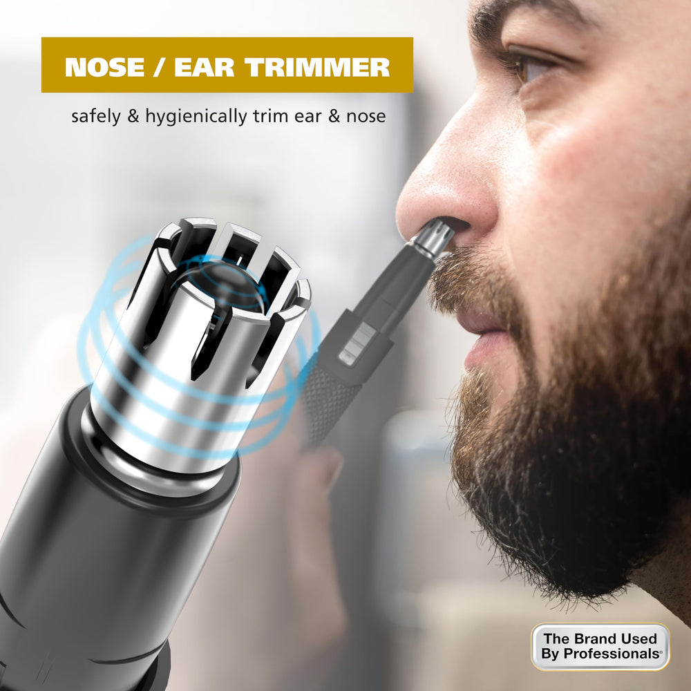 Wahl Manscaper cordless lithium battery enables on-the-go grooming.