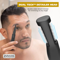 Wahl Manscaper eyebrow guide offers four lengths for even results.