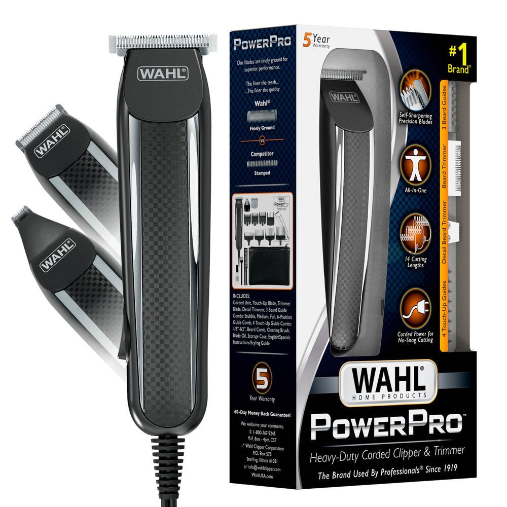 Wahl PowerPro 9686 kit in packaging for versatile at-home grooming.