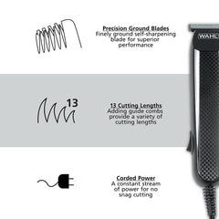 Wahl PowerPro detail trimmer head close-up for precise neck detailing.