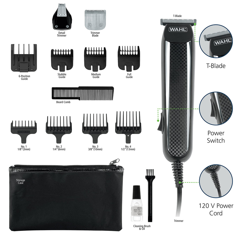 Wahl PowerPro T-blade head close-up for crisp touch-ups.