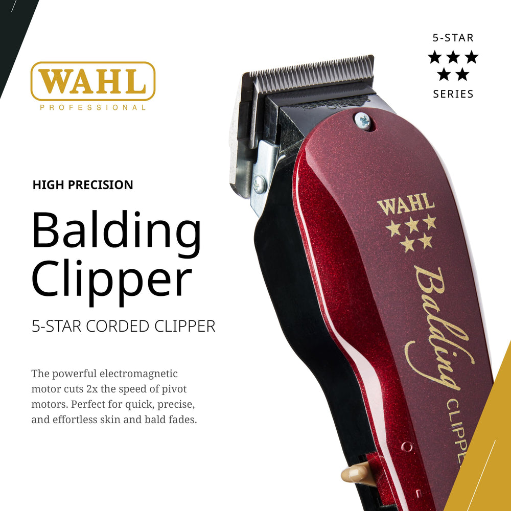 Wahl Professional Balding Clipper with V5000 motor delivers fast, consistent trims.