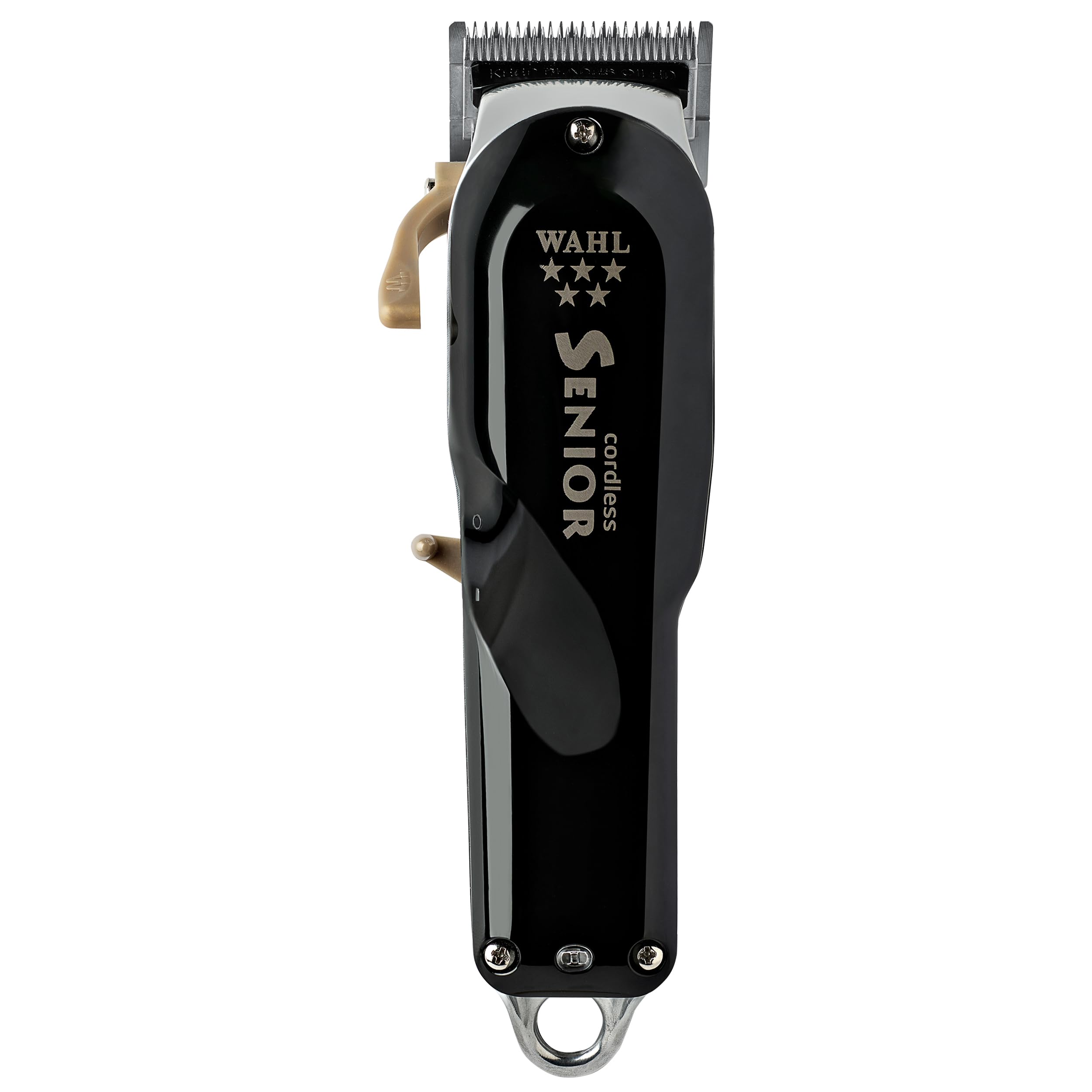 Wahl Professional 5-Star Cordless Senior Clipper — front view with durable metal housing for precise cuts.