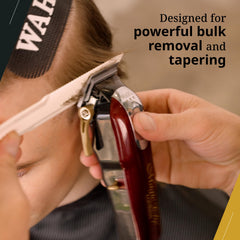 Wahl Magic Clip ergonomic grip for comfortable long trimming sessions.