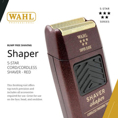Wahl Professional 5 Star Shaver in hand for precise necklines