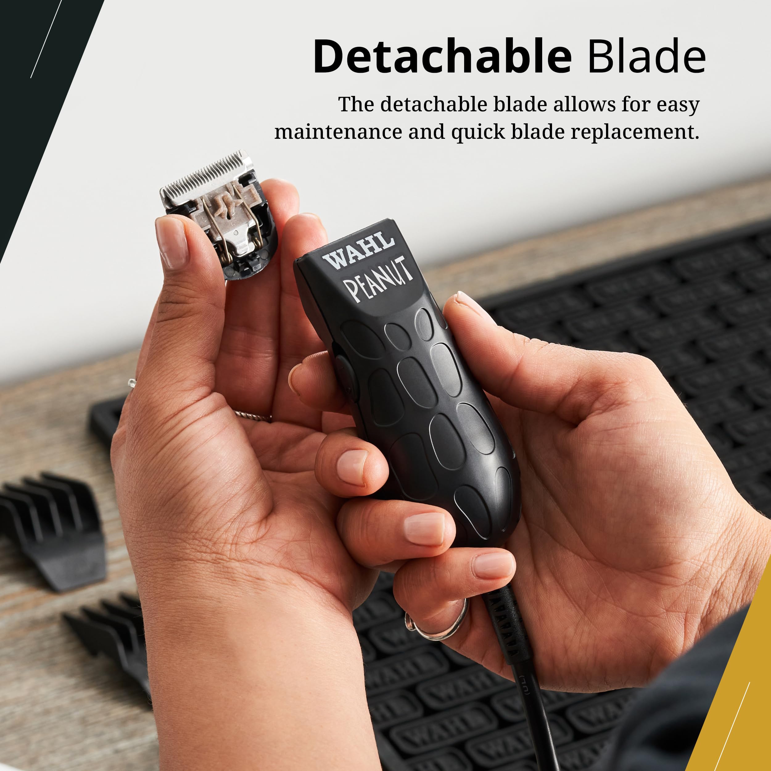 Wahl Peanut Trimmer complete kit includes guides, oil, brush, guard, and instructions.